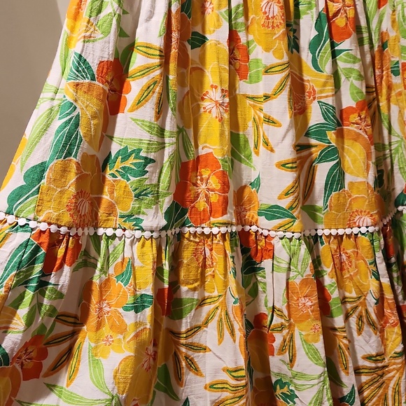 ❤️ FLYING TOMATO LINEN PORTOBAY MAXI DRESS, TROPICAL FLORAL PRINT, MEDIUM - Picture 16 of 16